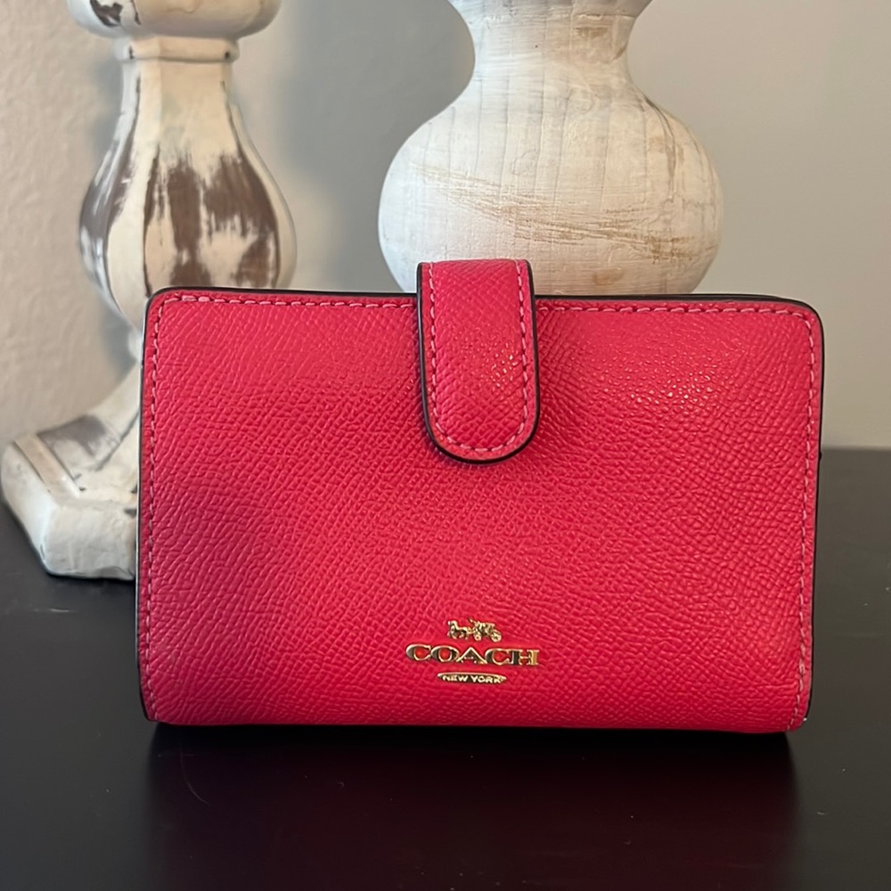 Coach hot pink wallet
